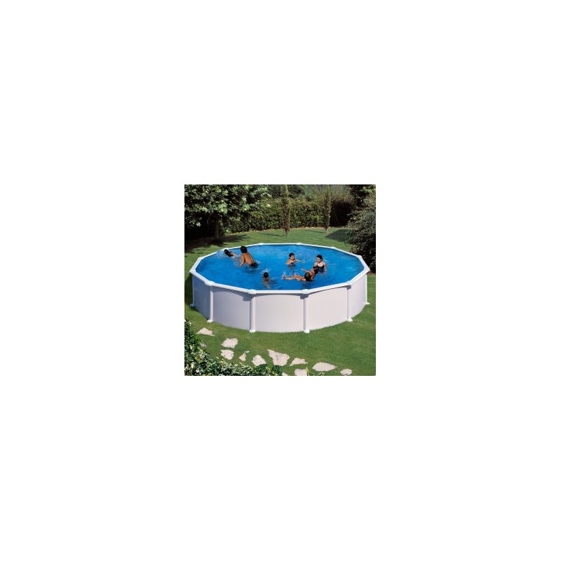Piscina Gre circular acero chapa blanca