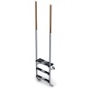 Escalera AstralPool ELEGANCE acero inoxidable con madera IPE