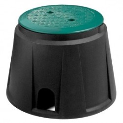 Caja para válvula de riego circular 9" con tapa de cierre a bayoneta