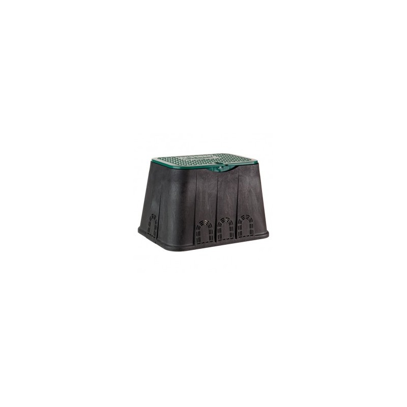 Caja para válvula de riego rectangular STANDARD con tapa de cierre mediante tornillo