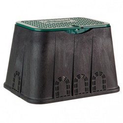 Caja para válvula de riego rectangular STANDARD con tapa de cierre mediante tornillo
