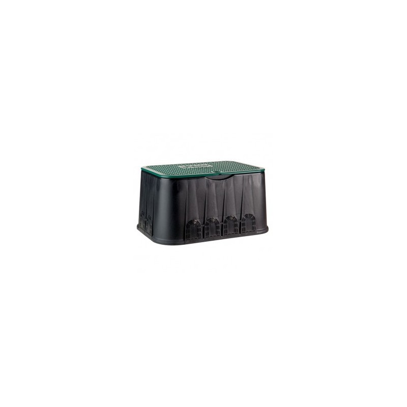Caja para válvula de riego rectangular JUMBO con tapa de cierre mediante tornillo