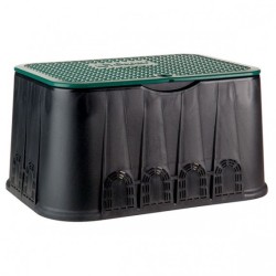 Caja para válvula de riego rectangular JUMBO con tapa de cierre mediante tornillo