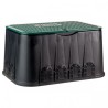 Caja para válvula de riego rectangular JUMBO con tapa de cierre mediante tornillo