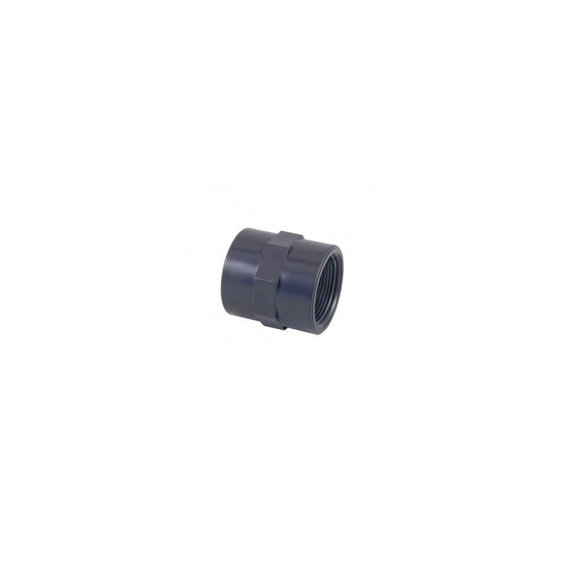 Manguito unión doble rosca PVC roscar