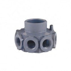 Cabezal colector PVC para filtros para brazos de 1"