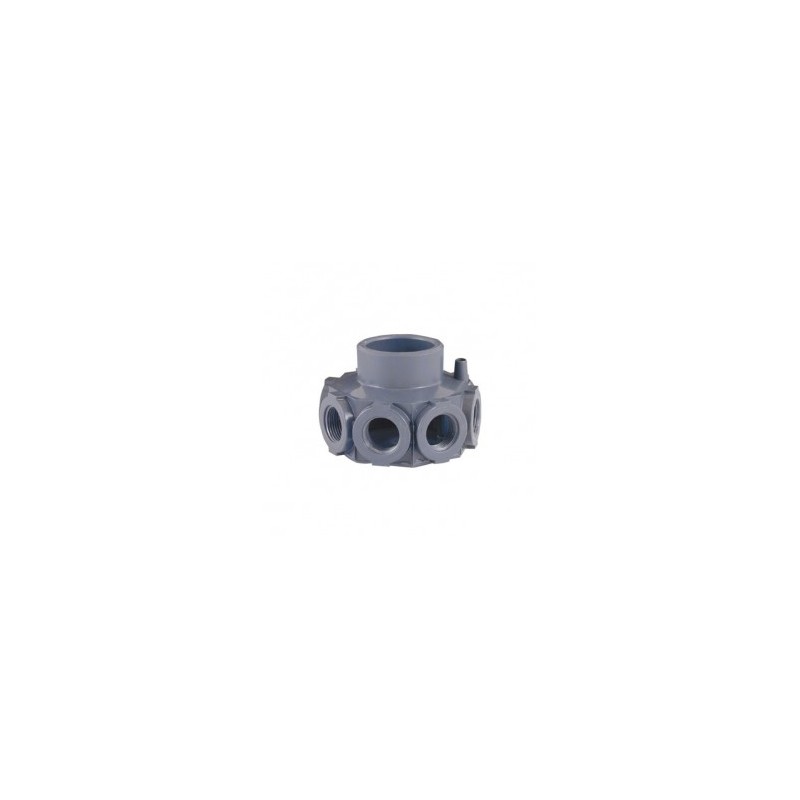 Cabezal colector PVC para filtros para brazos de 1"
