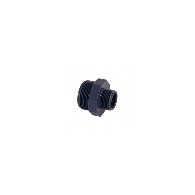 Reducción roscada PVC macho x macho
