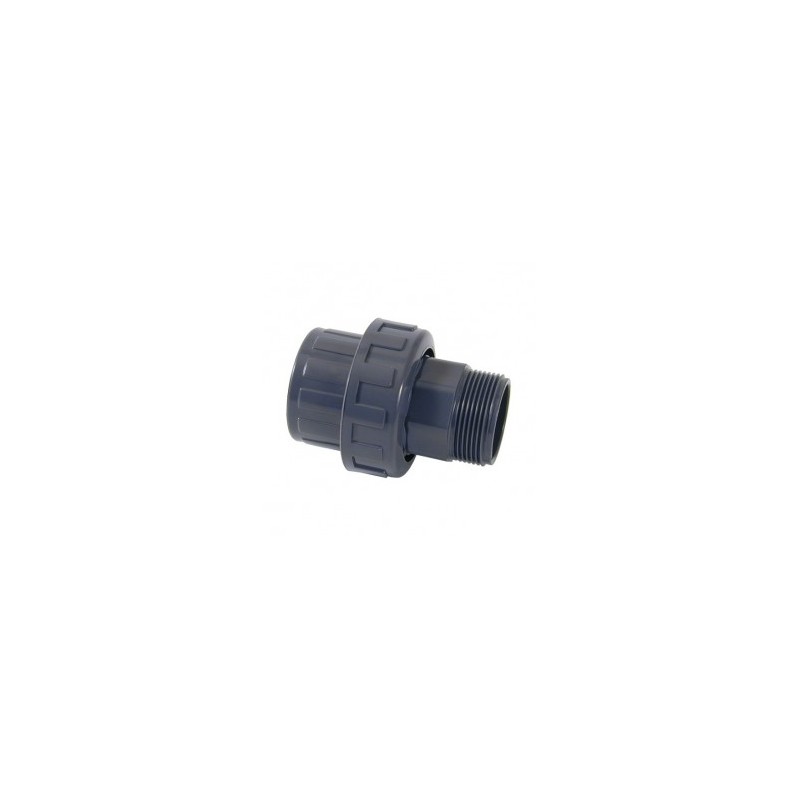 Enlace m/h 3 piezas PVC roscar