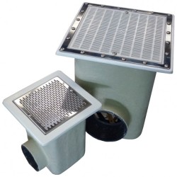 Sumidero Norm poliéster+fv rejilla inox piscina liner y prefabricada AstralPool
