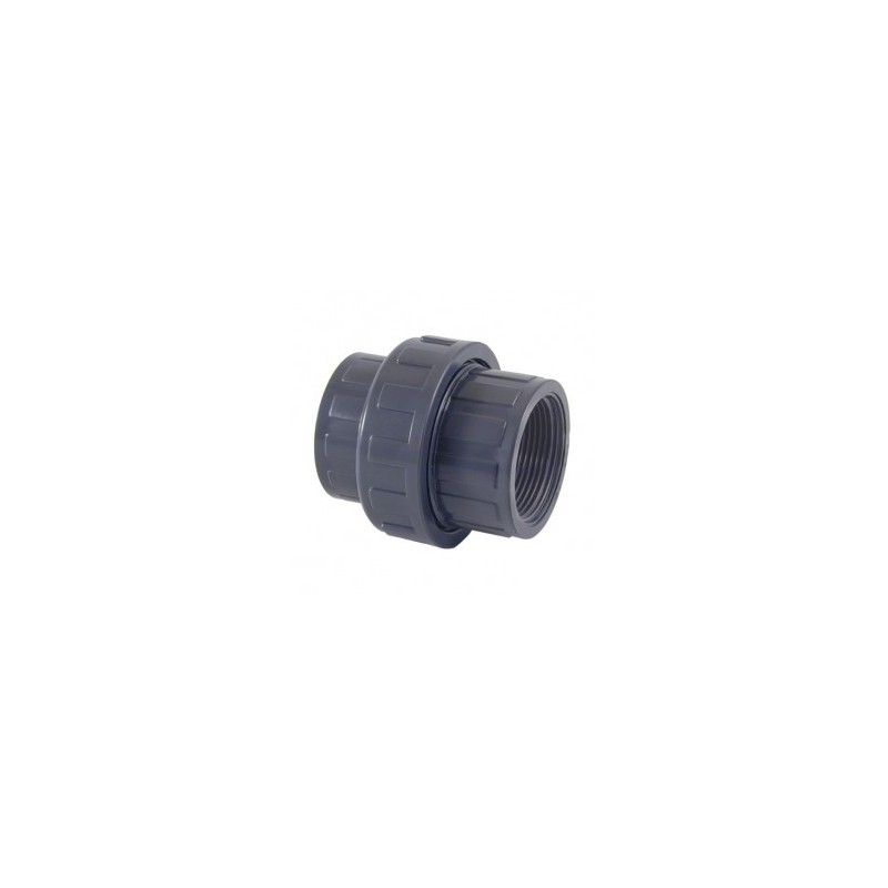Enlace 3 piezas PVC roscar hembra