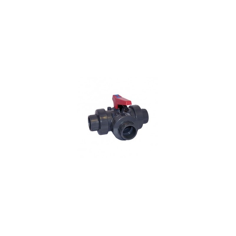 Válvula de bola 3 vías PVC Cepex