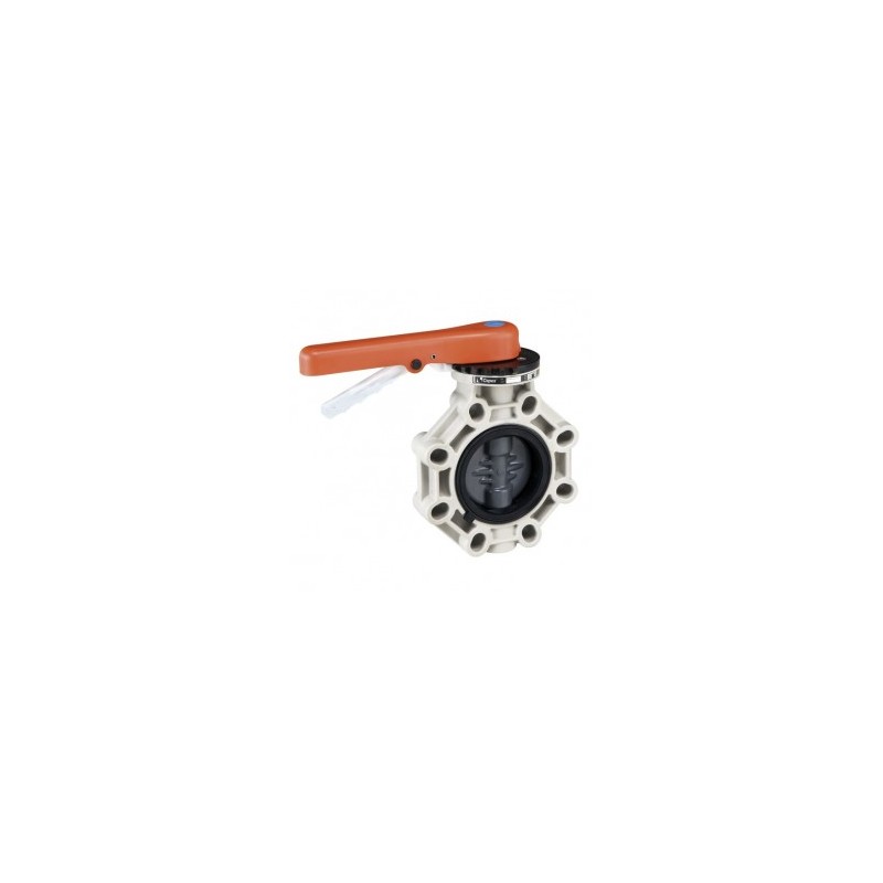 Válvula de mariposa Serie Industrial PVC eje inox EPDM